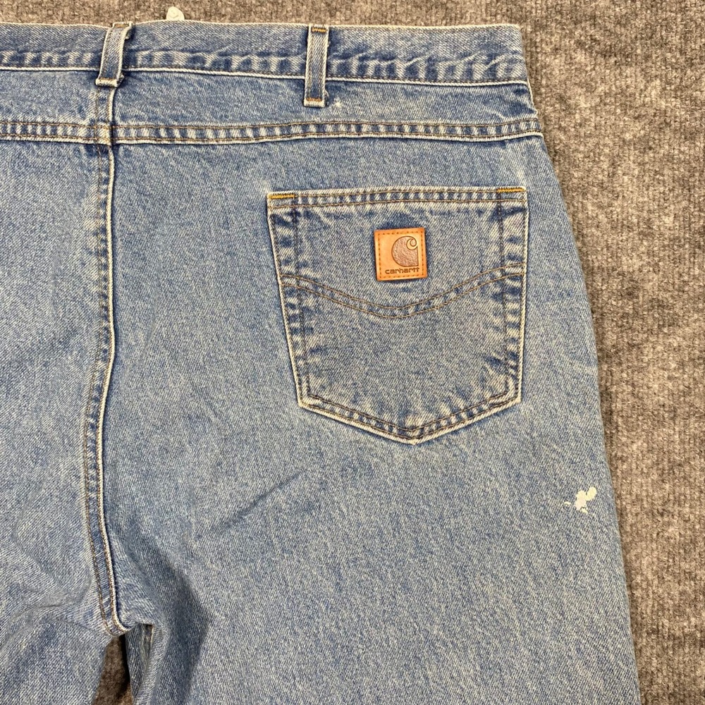 Carhartt B17-STW Relaxed Fit Light Wash Blue Denim Jeans Mens 40x30 Workwear
